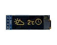 OLED индикатор графический Winstar WEA012832FLPP3N00000 - 128x32, Желтый, COG+PCB, 3VDC