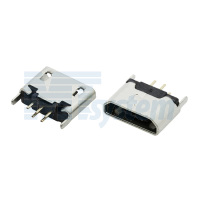 Micro-USB Recept., B type, 5F, Straight, C8362-05BBGBR1R